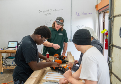 People working with tools