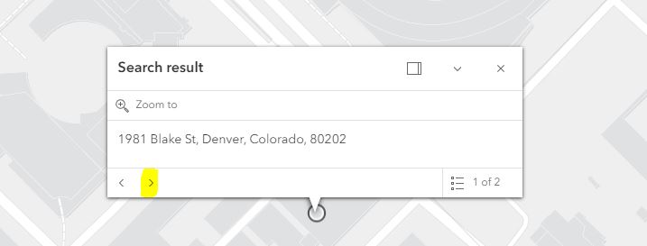 Targeted Area Map click arrow